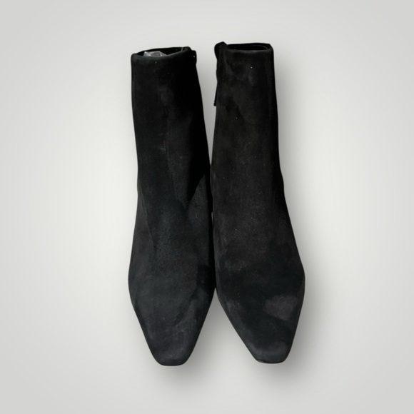 🌻NEW w/tag Sam Edelman Saige Black Suede Ankle Bootie Pointed Toe Heel Size 7.5 - Picture 6 of 11